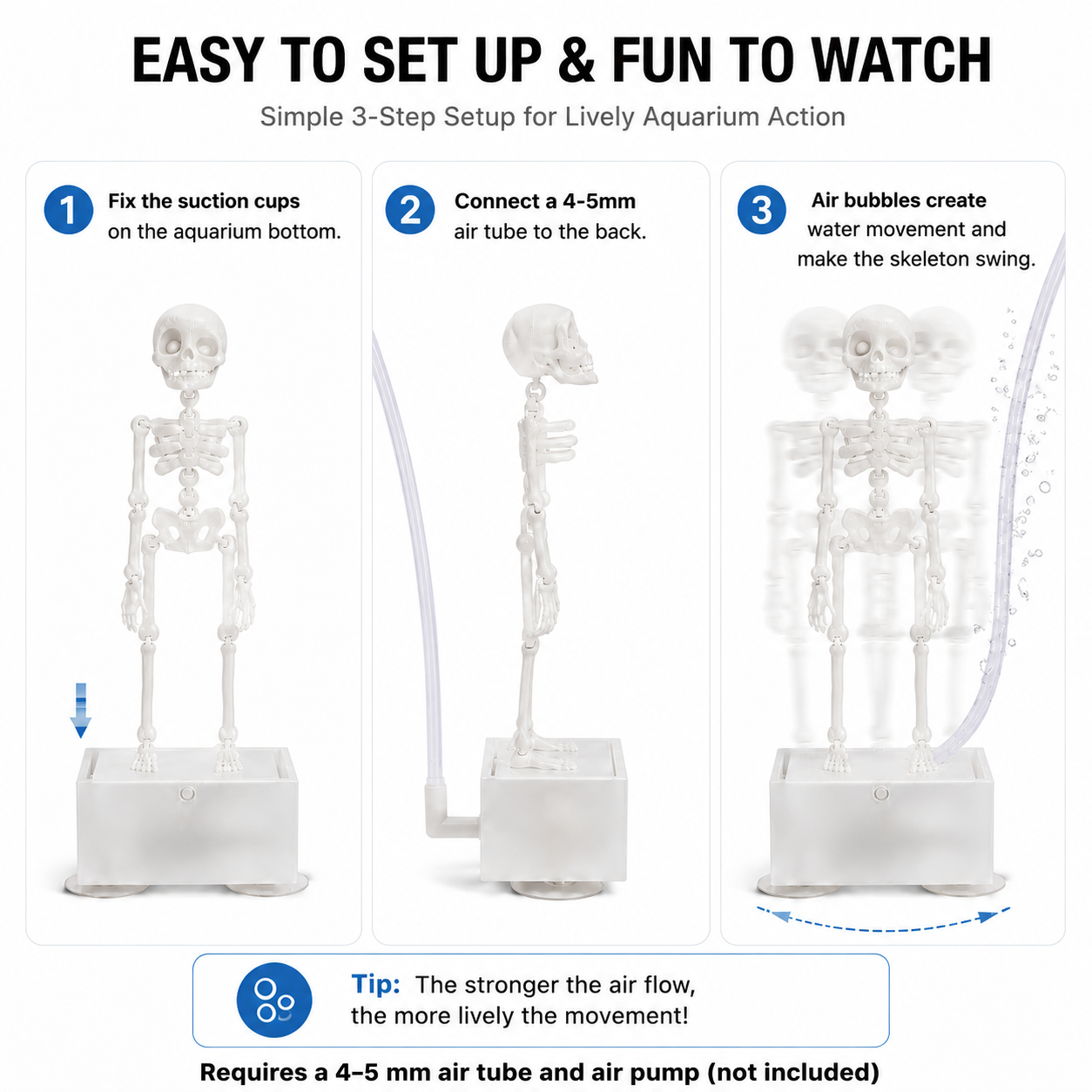 Skeleton aquarium decoration installation guide